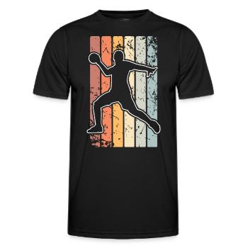 Handball Handballer - Männer Funktions-T-Shirt - Schwarz - Vorne - AI Model Male 178 dark (178cm)