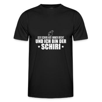 Schiri Spruch Lustiges Schiedsrichter Geschenk - Männer Funktions-T-Shirt - Schwarz - Vorne - AI Model Male 178 dark (178cm)