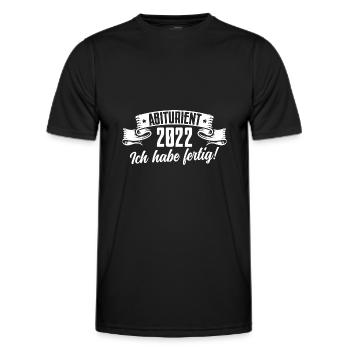 Abitur 2022 Matura Abiturient Geschenkidee - Männer Funktions-T-Shirt - Schwarz - Vorne - AI Model Male 178 dark (178cm)