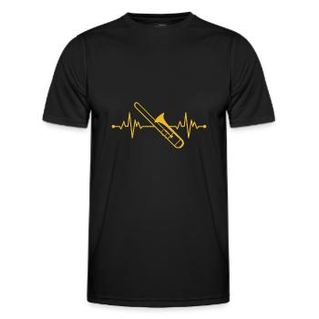 Orchester Musik Posaune Posaunist Geschenkidee - Männer Funktions-T-Shirt - Schwarz - Vorne - AI Model Male 178 dark (178cm)