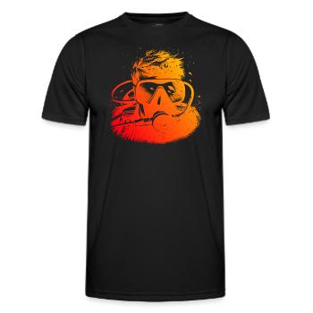 Scuba Diver Scuba Diver Scuba Diving - Men's Functional T-Shirt - black - Front - AI Model Male 178 dark (178cm)