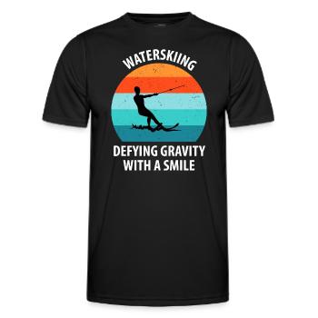 Ski nautique, ski nautique, skieurs nautiques - T-shirt sport Homme - noir - Devant - AI Model Male 178 dark (178cm)