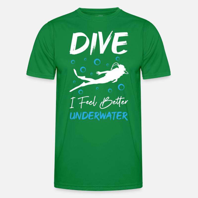 Dive I Feel Better Underwater Männer Funktions-T-Shirt