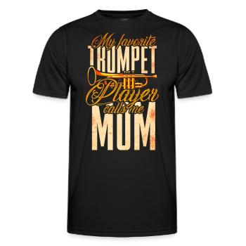 Trompete Mutter Blasmusik - Männer Funktions-T-Shirt - Schwarz - Vorne - AI Model Male 178 dark (178cm)