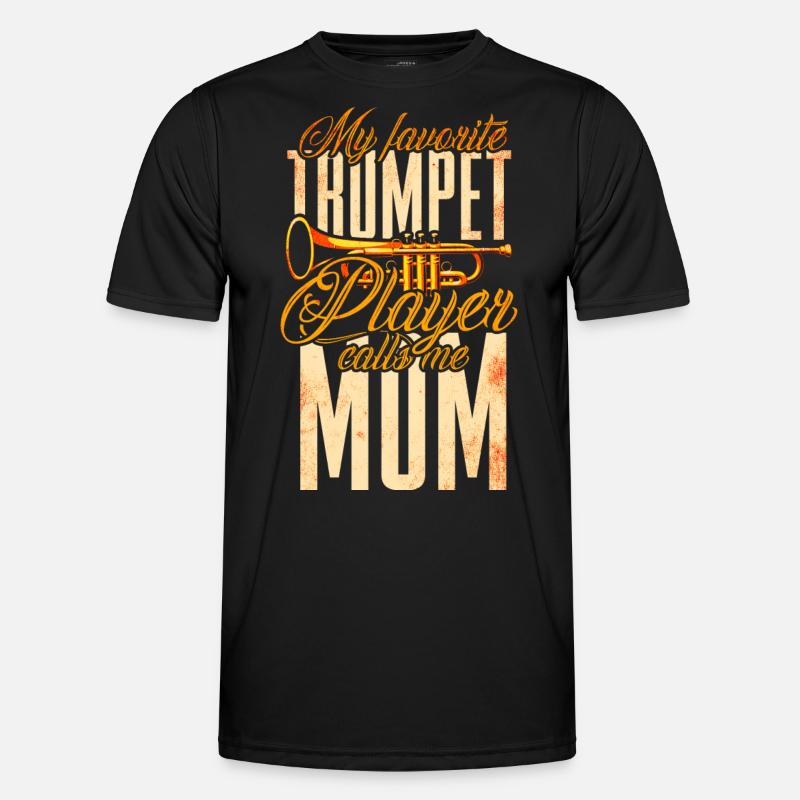 Trompete Mutter Blasmusik - Männer Funktions-T-Shirt - Schwarz