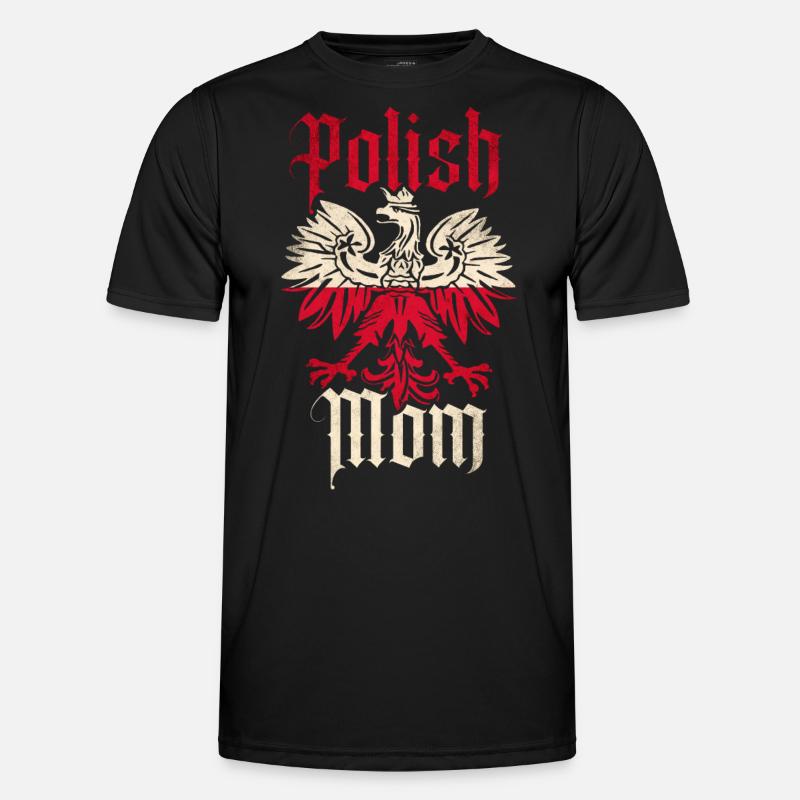 Polen Mutter Polnische - Männer Funktions-T-Shirt - Schwarz