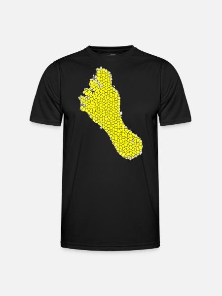 yellow foot mosaic - Men's Functional T-Shirt - black
