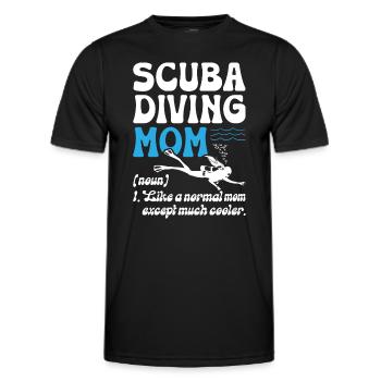 Scuba Diving Mom - Männer Funktions-T-Shirt - Schwarz - Vorne - AI Model Male 178 dark (178cm)