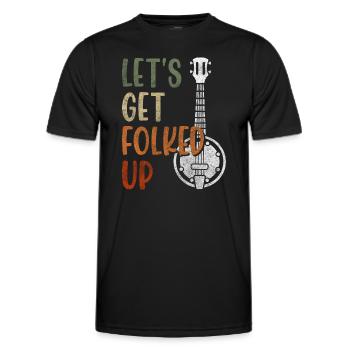 Musik Party Schlagermusik - Männer Funktions-T-Shirt - Schwarz - Vorne - AI Model Male 178 dark (178cm)