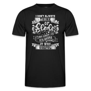 Rodeln Schnee Winterurlaub - Männer Funktions-T-Shirt - Schwarz - Vorne - AI Model Male 178 dark (178cm)