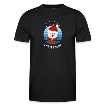 Let it snow Weihnachtsmann - Männer Funktions-T-Shirt - Schwarz - Vorne - AI Model Male 178 dark (178cm)