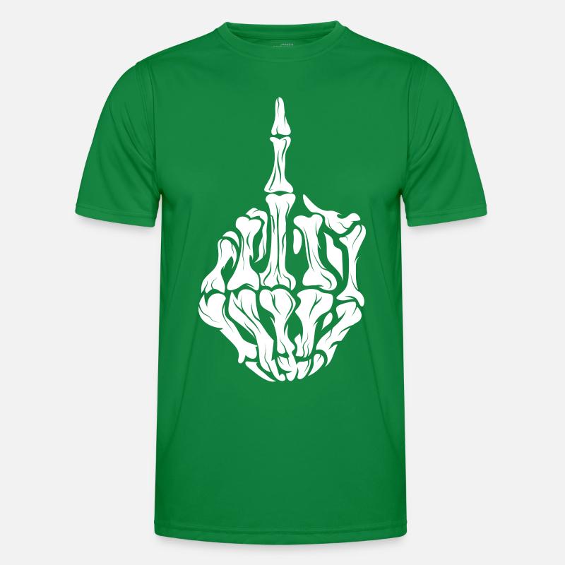 Skeleton middle finger Men's Functional T-Shirt