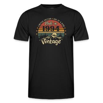 1994 Jubiläum Jahrgang 1994 Limitierte Auflage - Männer Funktions-T-Shirt - Schwarz - Vorne - AI Model Male 178 dark (178cm)