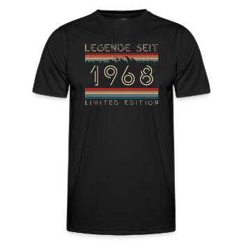 Vintage 1968 geboren Berge 55 Geburtstag Geschenk - Männer Funktions-T-Shirt - Schwarz - Vorne - AI Model Male 178 dark (178cm)