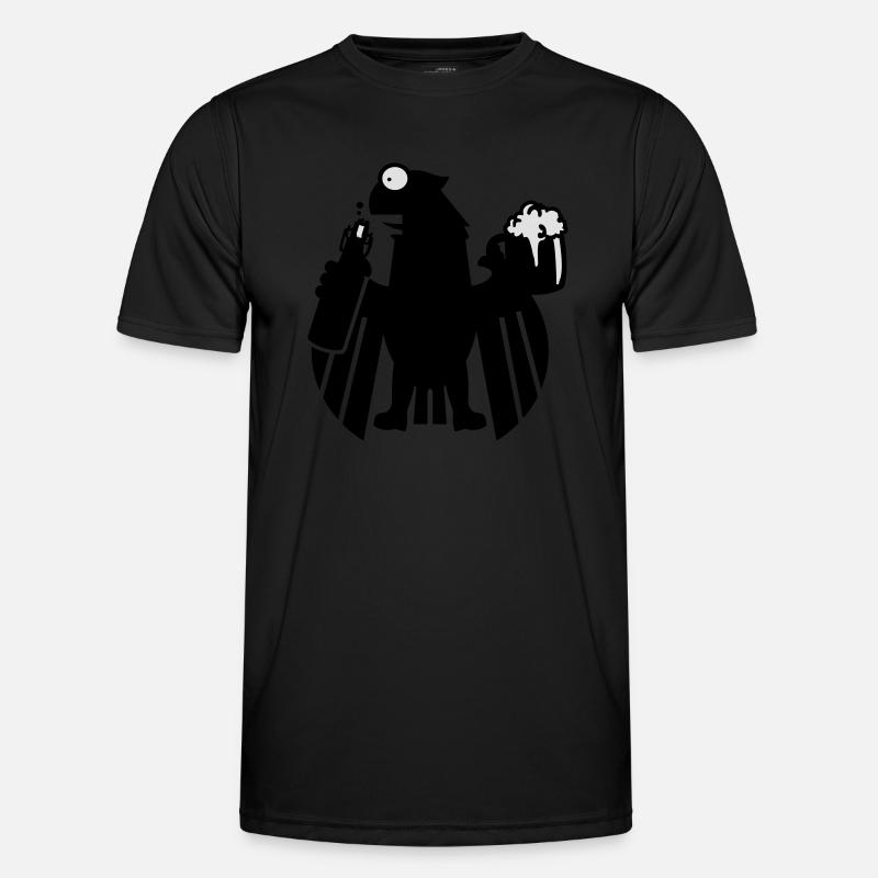 Kampftrinker Satirischer Adler / Boozer eagle (2c) Männer Funktions-T-Shirt