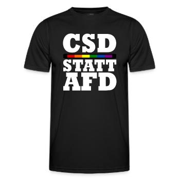 Csd statt afd - Männer Funktions-T-Shirt - Schwarz - Vorne - AI Model Male 178 dark (178cm)