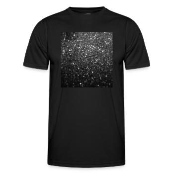 Funkelnder schwarzer Glitter - Männer Funktions-T-Shirt - Schwarz - Vorne - AI Model Male 178 dark (178cm)