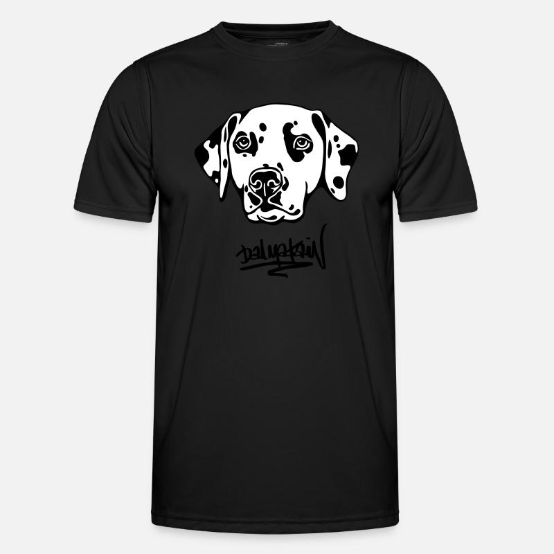 DALMATAINwhitehead text - Männer Funktions-T-Shirt - Schwarz