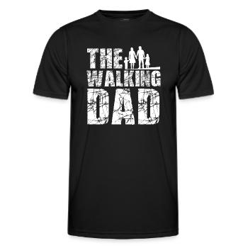 The Walking Dad - Männer Funktions-T-Shirt - Schwarz - Vorne - AI Model Male 178 dark (178cm)