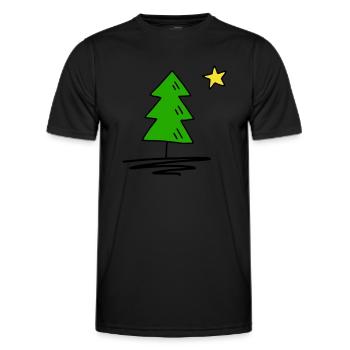 Sapin - T-shirt sport Homme - noir - Devant - AI Model Male 178 dark (178cm)
