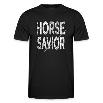 Riding Academy Africa Animal Shelter présent - T-shirt sport Homme - noir - Devant - AI Model Male 178 dark (178cm)