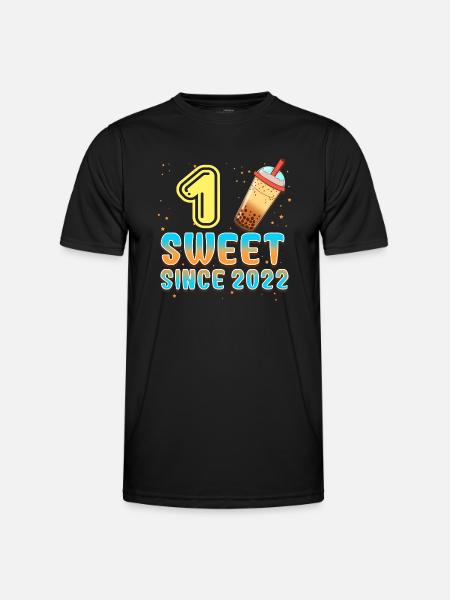 1st Birthday Bubble Tea - Men's Functional T-Shirt - black