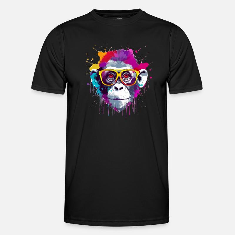 Ben der Affe - Männer Funktions-T-Shirt - Schwarz