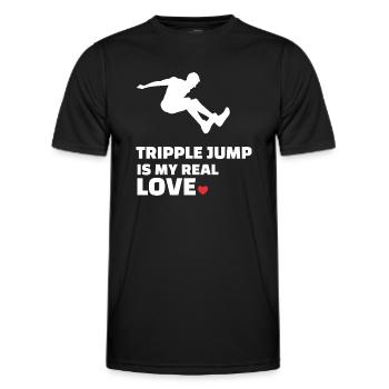 J’adore le triple saut - T-shirt sport Homme - noir - Devant - AI Model Male 178 dark (178cm)