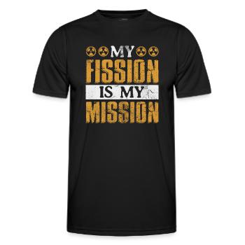 My Fission is My Mission - Männer Funktions-T-Shirt - Schwarz - Vorne - AI Model Male 178 dark (178cm)