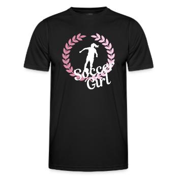 Fußball Mädchen, Frauenfußball, Frauenfußball, Sport - Männer Funktions-T-Shirt - Schwarz - Vorne - AI Model Male 178 dark (178cm)