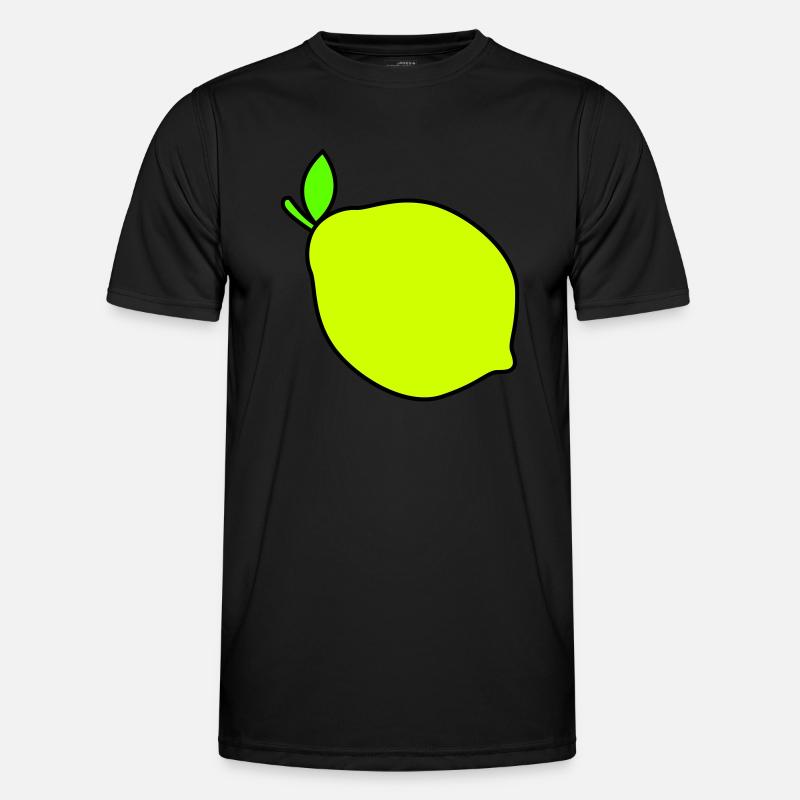 zitrone - Männer Funktions-T-Shirt - Schwarz