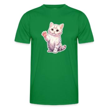 Kitten - Men's Functional T-Shirt - kelly green - Front - AI Model Male 178 dark (178cm)