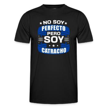 No soy perfecto pero soy catracho Design for a - Men's Functional T-Shirt - black - Front - AI Model Male 178 dark (178cm)