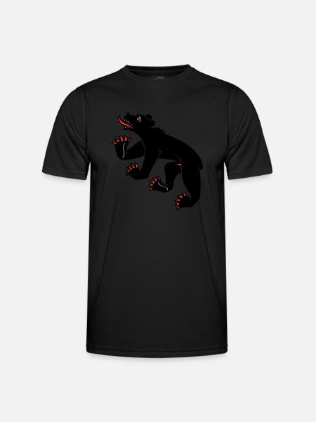 Bernerbär - Männer Funktions-T-Shirt - Schwarz