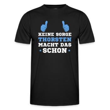 Thorsten macht das schon - Männer Funktions-T-Shirt - Schwarz - Vorne - AI Model Male 178 dark (178cm)