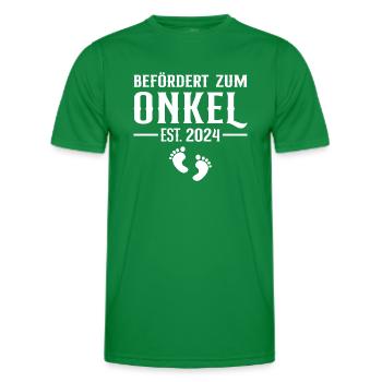 Onkel 2024 Schwangerschaft ankündigen - Männer Funktions-T-Shirt - Kelly Green - Vorne - AI Model Male 178 dark (178cm)