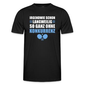 Tischtennis Langweilig ohne Konkurrenz - Männer Funktions-T-Shirt - Schwarz - Vorne - AI Model Male 178 dark (178cm)