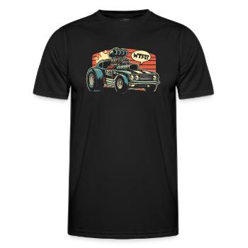 Course de voitures de dragsters - Cadeau pour les fans de sport automobile ! - T-shirt sport Homme - noir - Devant - AI Model Male 178 dark (178cm)