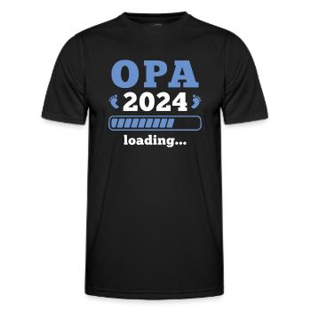 Schwangerschaftsverkündung 2024 Werdender Opa - Männer Funktions-T-Shirt - Schwarz - Vorne - AI Model Male 178 dark (178cm)