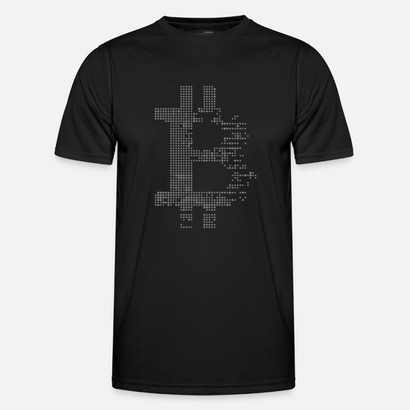 Bitcoin grey Männer Funktions-T-Shirt