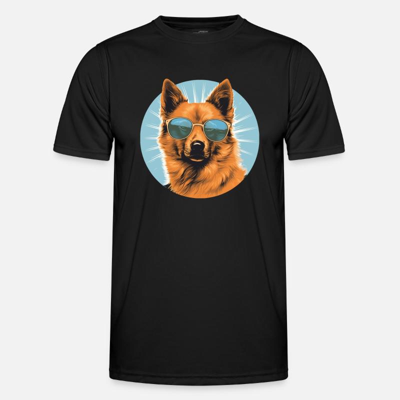 Finnish Spitz 2 - Men's Functional T-Shirt - black