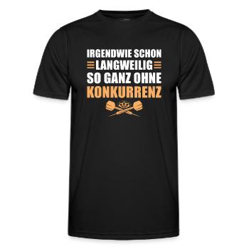 Dart Langweilig ohne Konkurrenz Dartspieler - Männer Funktions-T-Shirt - Schwarz - Vorne - AI Model Male 178 dark (178cm)