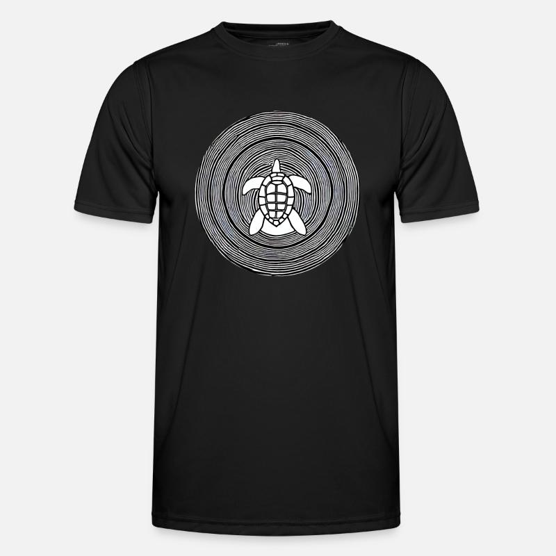 Geometric turtle with circular pattern Men's Functional T-Shirt