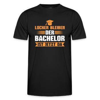 Bachelorprüfung bestanden Uni Abschluss Bachelor - Männer Funktions-T-Shirt - Schwarz - Vorne - AI Model Male 178 dark (178cm)