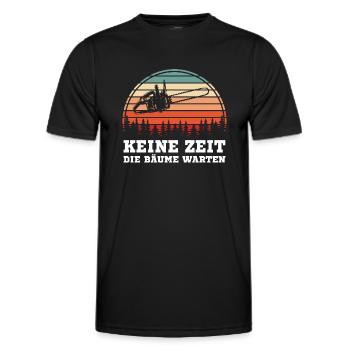 Holzfäller Die Bäume warten Forstwirt - Männer Funktions-T-Shirt - Schwarz - Vorne - AI Model Male 178 dark (178cm)