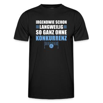 Volleyball Langweilig ohne Konkurrenz Volleyballer - Männer Funktions-T-Shirt - Schwarz - Vorne - AI Model Male 178 dark (178cm)
