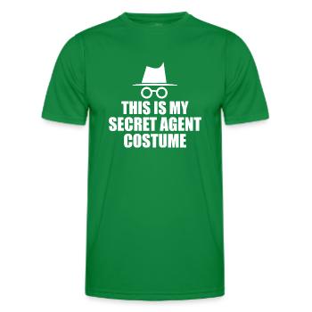 This Is My Secret Agent Costume - Men's Functional T-Shirt - kelly green - Front - AI Model Male 178 dark (178cm)