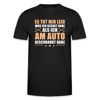 Schrauber Humor Mechaniker Autoschrauber - Männer Funktions-T-Shirt - Schwarz - Vorne - AI Model Male 178 dark (178cm)