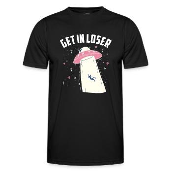 Get In Loser - Men's Functional T-Shirt - black - Front - AI Model Male 178 dark (178cm)