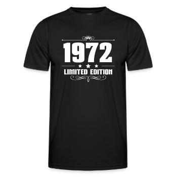 1972 Jahrgang 50. Geburtstag Geschenkidee - Männer Funktions-T-Shirt - Schwarz - Vorne - AI Model Male 178 dark (178cm)